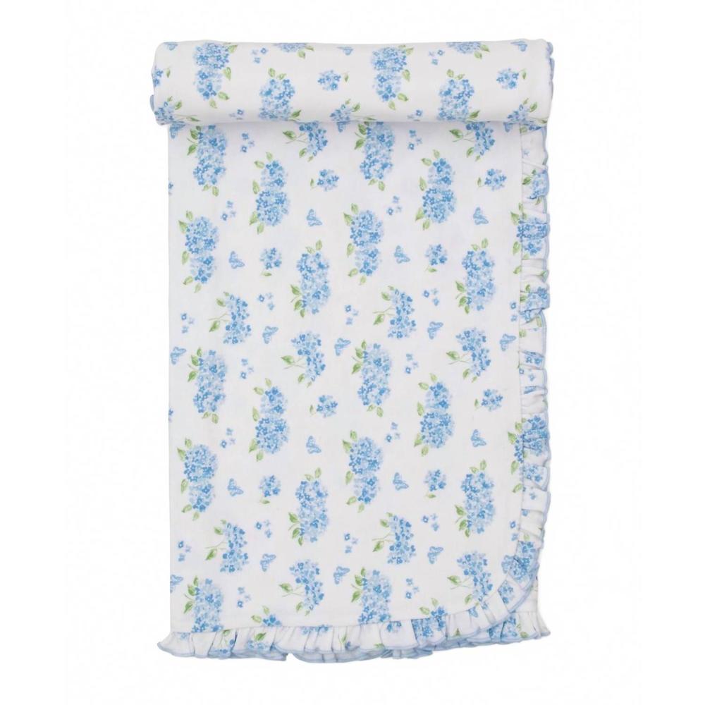 NEW KISSY KISSY baby's heavenly hydrangeas blanket in blue